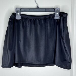BODY I.D. Swim Mini Skirt Women’s Plus Size 3X Solid Black Nylon Beach Bottoms